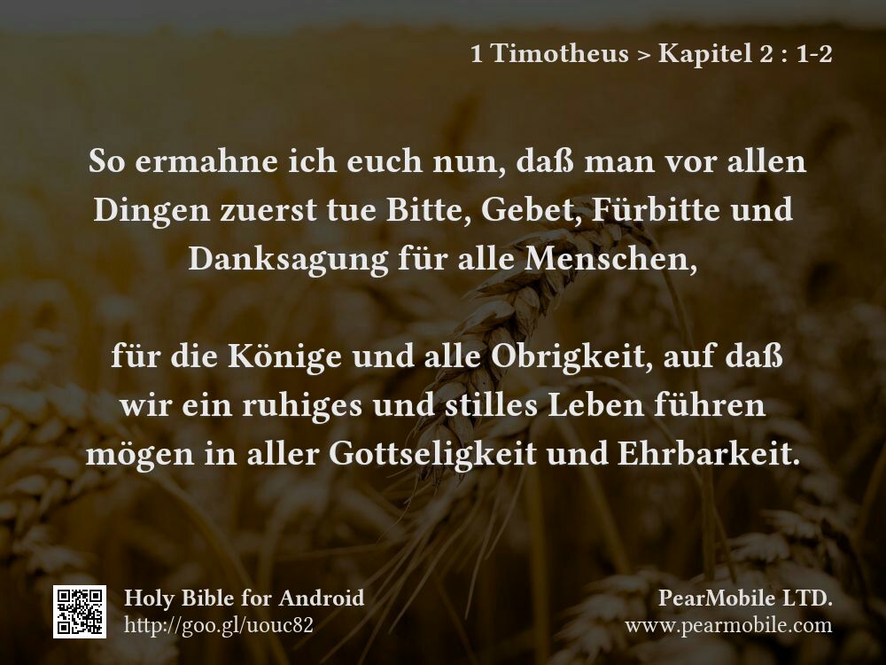 1 Timotheus, Kapitel 2:1-2